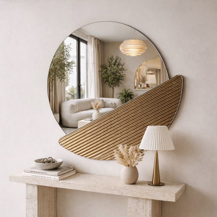 Hanah Home Espejo Ecológico Flotal-E Crescent - Bronce Hanah Home Espejo Ecológico Flotal-E Crescent - Bronce